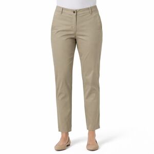 Eileen Fisher Organic Cotton Straight Leg Pants Khaki Tan Size Small